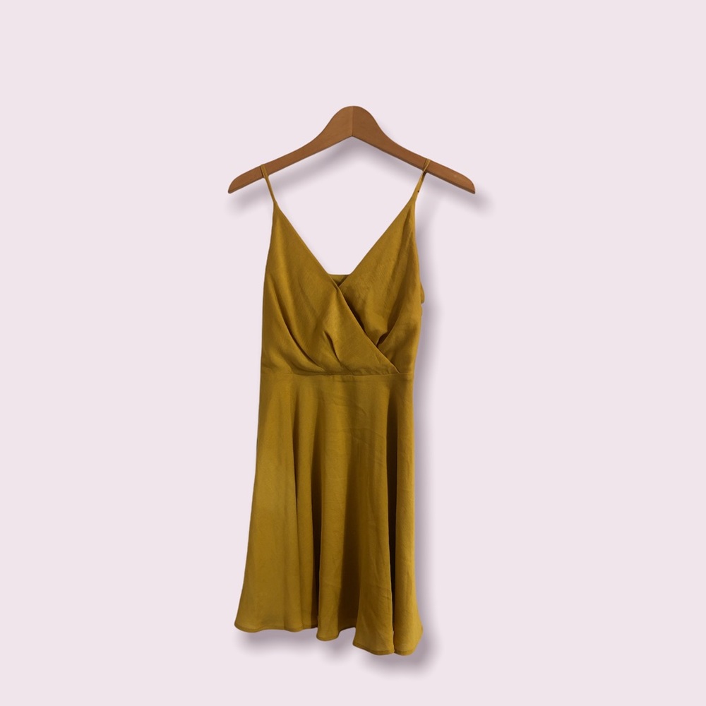 A line sleeveless dress - Mustard Yellow